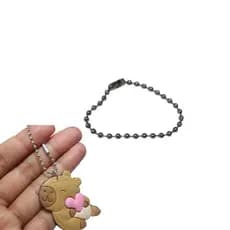 kit com 100 Corrente Bolinha com Fecho canoa 10 cm | Ideal para Chaveiros, Tag, Crachás e Artesanato