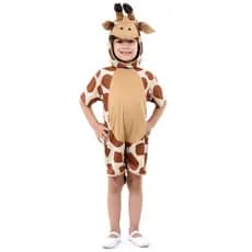Fantasia Girafa Infantil Curta Roupa de Girafa com Capuz e Rabo Qualidade Sulamericana 915629