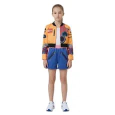 Fantasia Rumi Guerreira Kpop Infantil Roupa Estilo Idol 3 a 16 Roupa Kpop Show Festa Escolar 923427