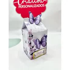 10 caixas Caixa jardim encantado roxo / LILAS PEGUE E MONTE personalizados borboletas personalizados jardim encantando