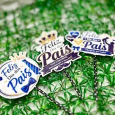 kit 10 topo de bolo dia dos pais - dia dos pais 2026 - decoração dia dos pais