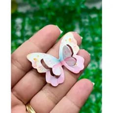 60 mini borboletas 3D aplique jardim encantado -jardim das borboletas