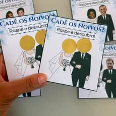 Jogo Raspadinha Casamento Cadê os Noivos?Brincadeira para Chá de Panela ,Chá de Casa Nova,Festa de Noivado Personalizado