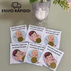 Raspadinha Chá de Bebê Brincadeira Divertida, Chá Revelação e Chá de Fraldas. Raspe e veja o que tem na fralda
