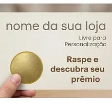 Raspadinha do Cliente Personalizada para Comércio e Lojas Brinde Interativo 10x7