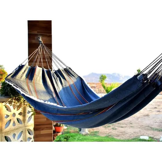 Rede De Dormir Descanso Solteiro Cinza Listrado Gigante 3.6Metros