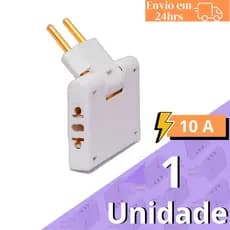 Adaptador de Tomada Benjamin Articulado 3 Tomadas 10A Universal