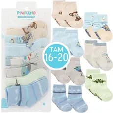 Kit 7 Pares Meia Bebê Pimpolho Menino Algodão Tamanho 16-20 Masculina Cano Alto 6-12 Meses Coloridas