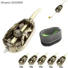 [THEBR] 2/5 Unidades 20g/30g/40g/50g/60g Alimentador De Método Em Linha Para Pesca De Carpa Kit De Dispositivo Equipamen