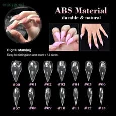 [B & H] 140 Unidades/Caixa Prego De Estilete Curvo Curto Forma Dupla Para Extensão De Unhas Acrílicas Esculturais De Gar