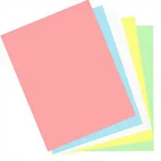 Cartolina Com 50 Unidades : Azul, Verde, Rosa, Branca E Amarela