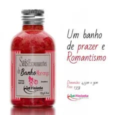 Sais de Banho para Banheira Aroma de Morango 135g La Pimienta