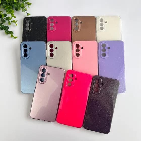 Capa Brilhante Forrada Para Samsung A36/ A37/ A56/ Capa Feminina CF68