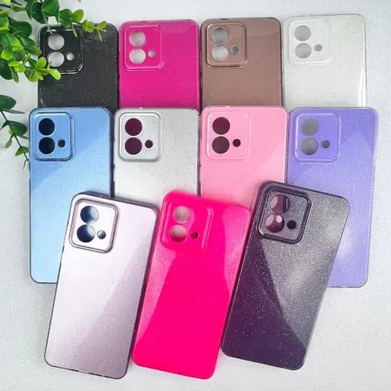 Capa Brilhante Forrada Para Motorola G84 / Capa Feminina CF68.