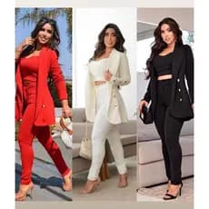 Maxi Blazer Feminino conjunto jaqueta Calça Cropped