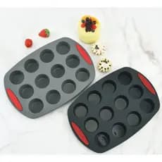 Forma de Silicone para 12Cupcakes livre  BPA Forma para Muffins Bolinhos Cupcake