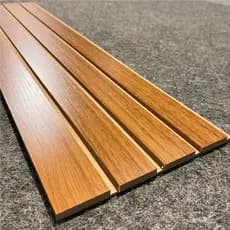 Kit Painel Ripado MDF Autocolante 45x11 cm Revestimento Decorativo de Parede para Sala Recepção