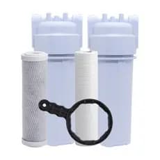 Kit Filtro 10 Polegadas Carcaça 2 Unidades Refil Carbon Block Refil PP Chave Para Purificador Água