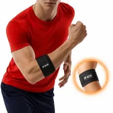 Cinta Braço Cotoveleira Tennis Elbow Ajustável Compressão Preto R40 Acte Sports