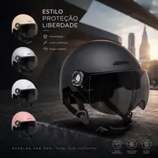Capacete Com Viseira Fumê Abs Forro Respirável Bike Bicicleta Scooter Elétrica Zurbe