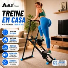 ALUÍ FITNESS Máquina Caminhada Escalada Simulador Escadas Vertical 100kg Modelar Glúteos Pernas