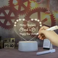 Luminária  Efeito 3d  com Acrílico De Escrever com  Caneta Iluminação Decoração Presente  Recado
