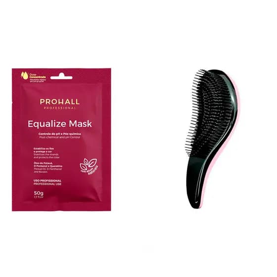 Mini Equalize Mask Prohall 50g Máscara Acidificante +Escova
