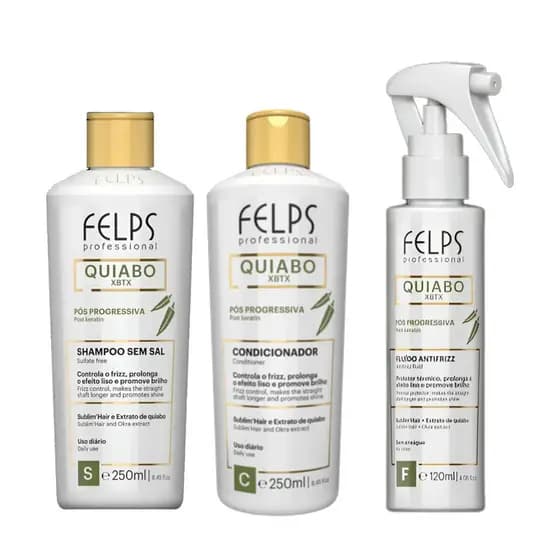 Kit Felps Professional Quiabo XBTX Pós Progressiva (3 itens)