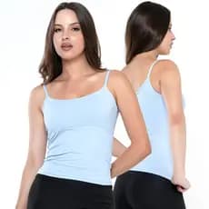 Regata Feminina Alçinha Fitness Poliamida Blusa Basica Camisa Segunda Pele 190