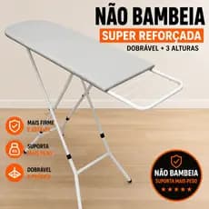 Tábua De Passar Roupa Portátil Com Regulagem De Altura Com Tecido Térmico Multiuso