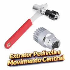 Chave Extrator Pedivela Com Cabo Sacador + Saca Movimento Central
