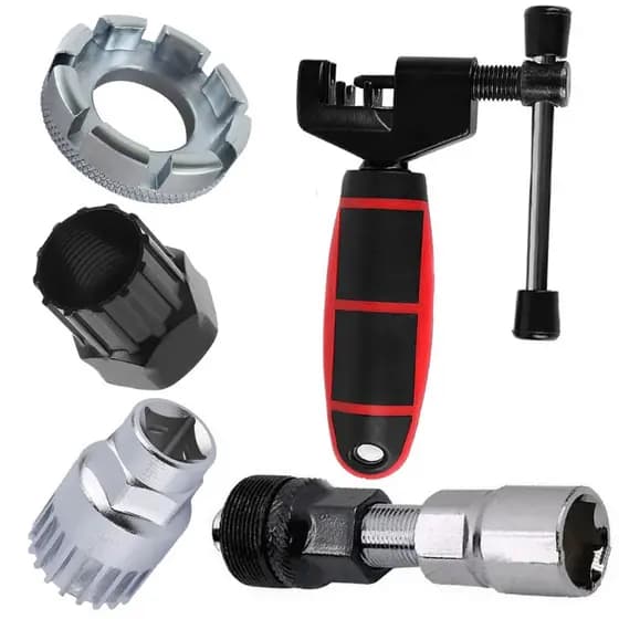 Kit Chave Ferramenta Para Bike Extrator Corrente Pino Raio K7 Pedivela Movimento Central Reparo Mtb