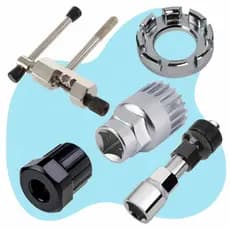 Kit Chave Extrator Raio Cassete Tira Pino Corrente Pedivela Movimento Central Pedivela Mtb