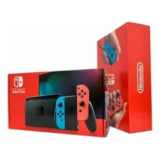 Console Nintendo Switch V2 32GB Preto Com Azul e Vermelho Neon - Novo/Caixa Aberta