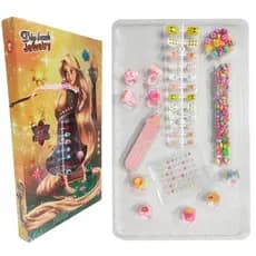 Kit Miçangas Infantil Anel Pulseira + Unha Princesas Disney