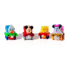 Kit 2 Trenzinhos + 2 Vagões Mickey Minnie Donald Pooh Disney