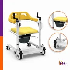 Cadeira de Transferência Multifuncional + Coletor Longevitech Sanitária Banho para Idoso Até 120 Kg