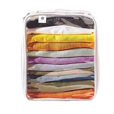 Organizador c/ Alça Tampa Estojo Multiuso Higienizável Guarda Roupas Closet Camiseta Calça Bermuda Armário - TAM M
