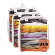 KIT 3 Necessaires Organizadora Multiuso Academia Piscina Viagem Bagagem Mala - Bubag
