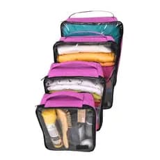 1 Organizador Necessaire Mala Viagem Férias Guarda Roupa Hotéis Toalha Camiseta Blusa Calça Organização Bagagem Passeio - P, M,G, XG