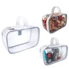 Kit 3 Necessaire Organizadora Brinquedo Blocos Montar Zíper Talher Caneta Lápis Relógios Cintos Utilidades Diversas