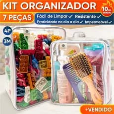 Kit 7 Organizador Multiuso Roupas Brinquedos 4P + 3M Bubag!