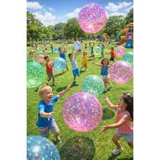 Kit 2 Bola de vinil confete 40cm para decoração de piscina festa e lembrancinhas - Varias cores
