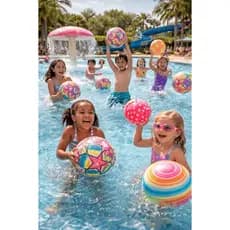 5 Bolas de Vinil Dente De Leite Desenhada Praia Festa Lembrancinha Bola Infantil