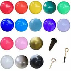 Kit 50/70/90/100 Bolas De Vinil Lisa 23Cm Para Decoração Festa + Pinos De Pendurar Bola De Vinil Lembrancinhas
