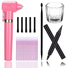 Kit Completo para Henna Sobrancelha Mixer Dappen Aplicador Palito de Algodão Caneta de Sobrancelha