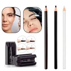Lápis Dermatográfico para Sobrancelha + Apontador Para Design de Sobrancelhas