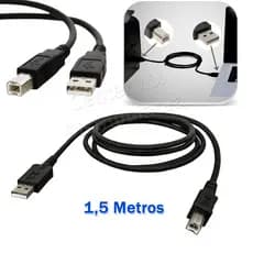 Cabo Impressora 1,5m Scanner Emborrachado Hp Canon