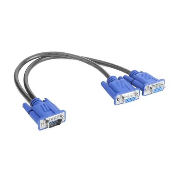 Cabo Y VGA Macho Para 2 VGA Fêmea 20cm Ideal Para Computador Monitores Projetores DataShows