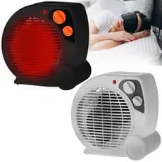 Aquecedor De Ar Elétrico Portátil 2 Em 1 Termoventilador Inverno Ar Quente Esquentador Lareira
